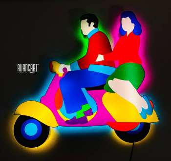 Marco Lodola - Coppia in Vespa