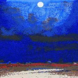 Natale Addamiano - Cielo stellato e luna