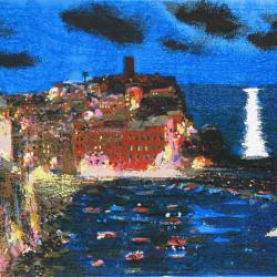 Natale Addamiano - Vernazza al chiaro di luna